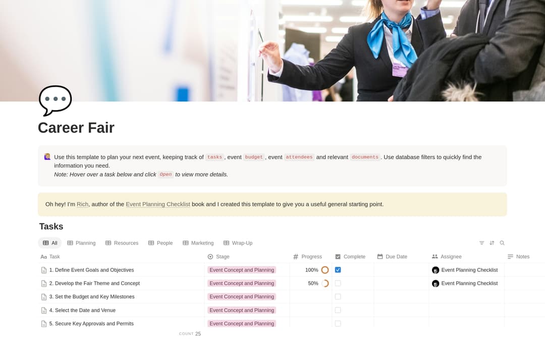 Career Fair Planning Checklist preview
