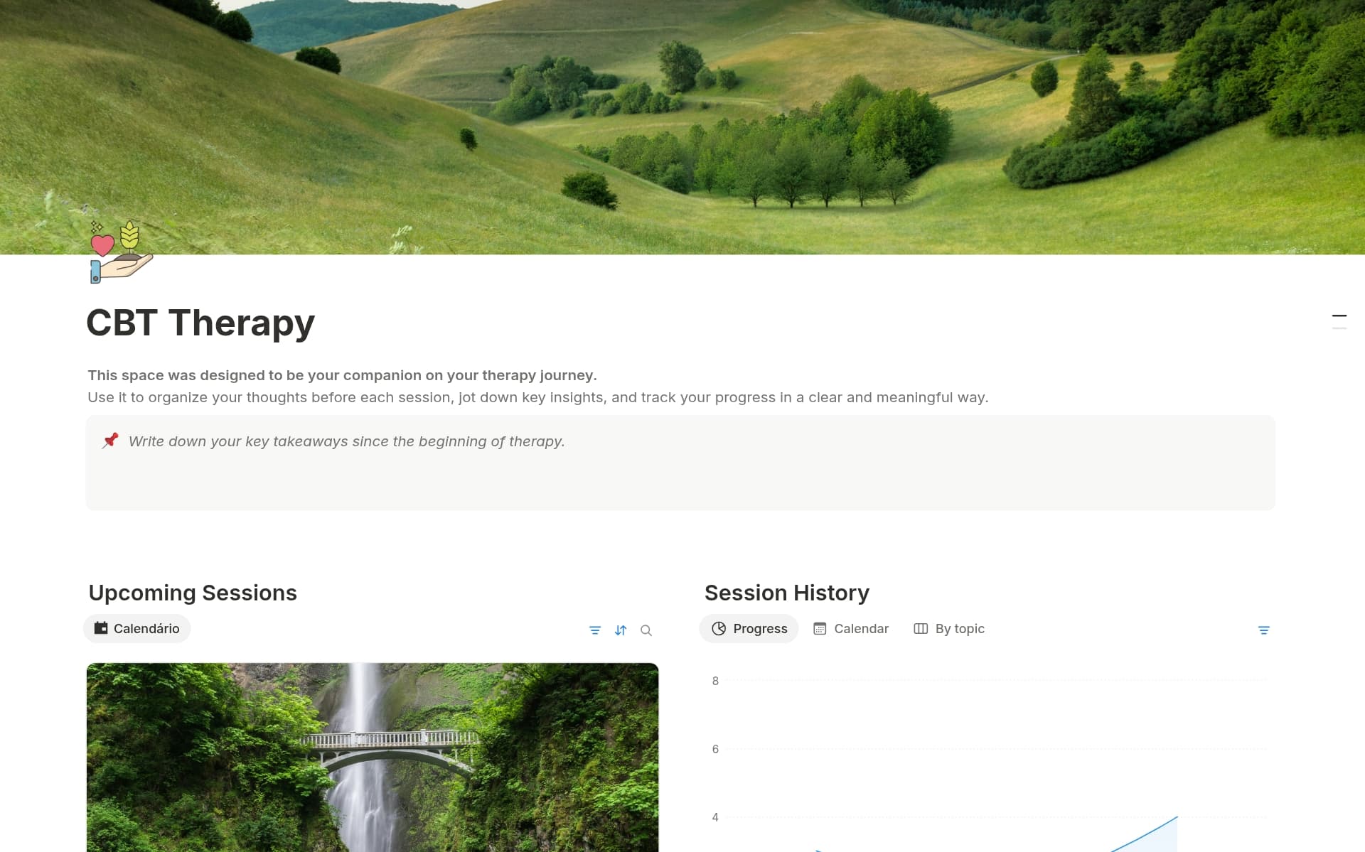 CBT Therapyのテンプレートのプレビュー