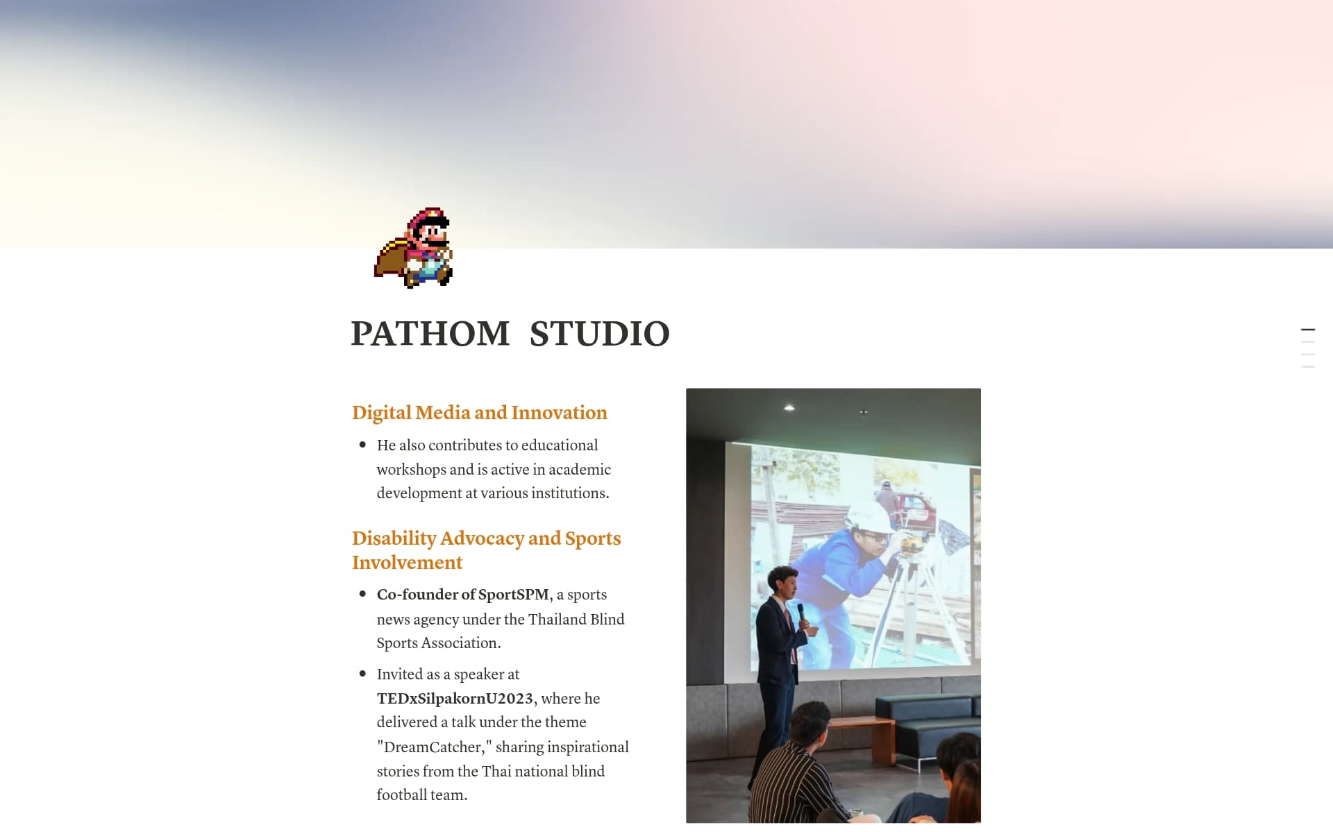 A template preview for Personal Website Ver.1