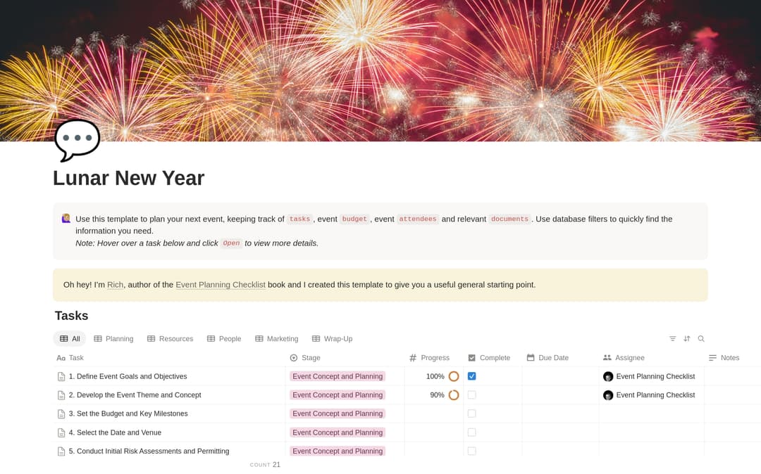 Lunar New Year Planning Checklist preview