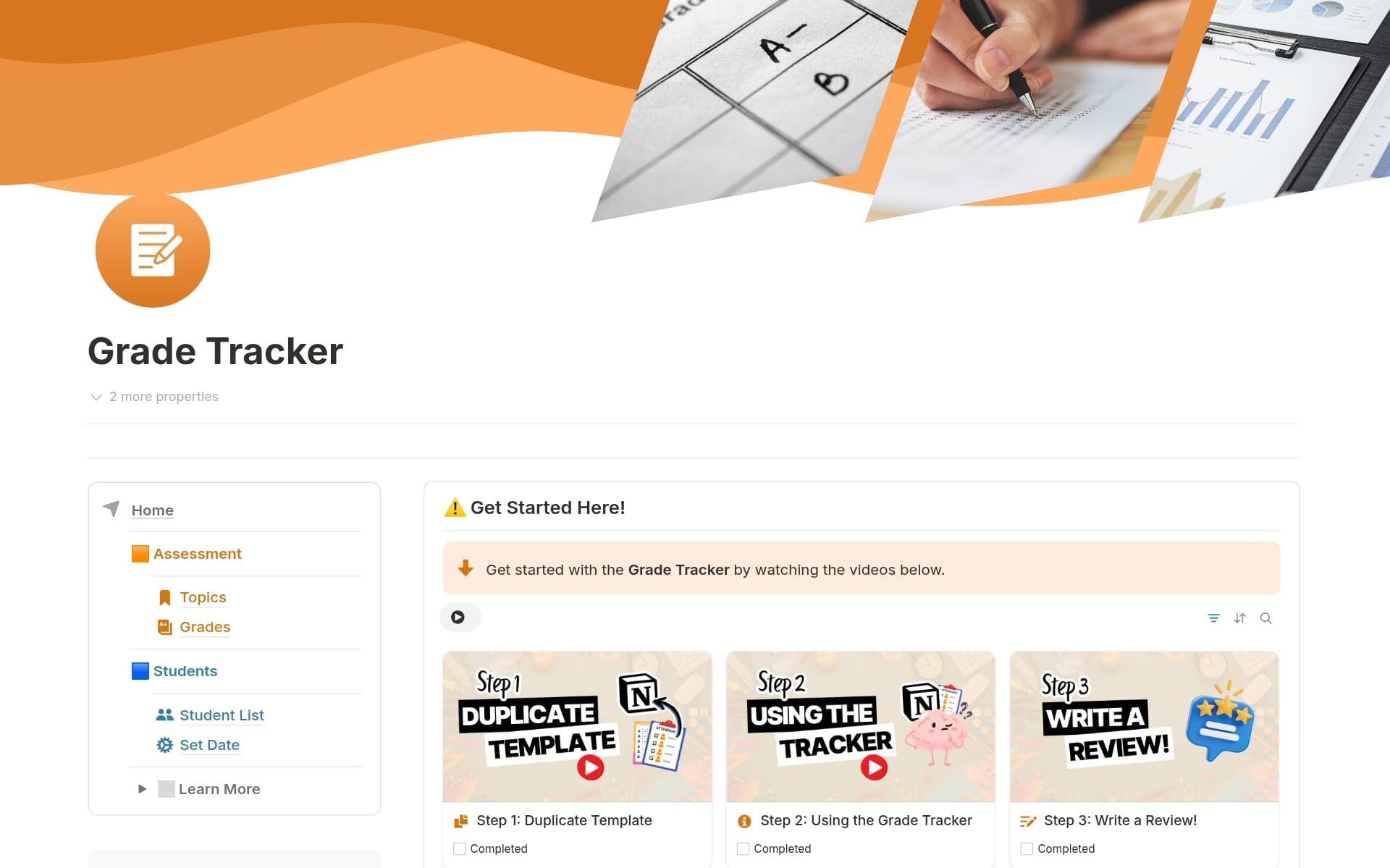 Easily record, organize, and analyze student grades by assignment or student. Track progress with grouped views and quick-add buttons to streamline your grading.