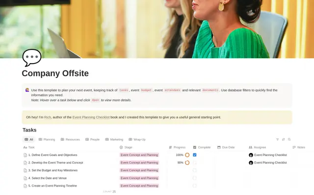 Company Offsite Planning Checklist preview