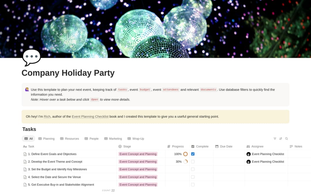 Company Holiday Party Planning Checklist preview