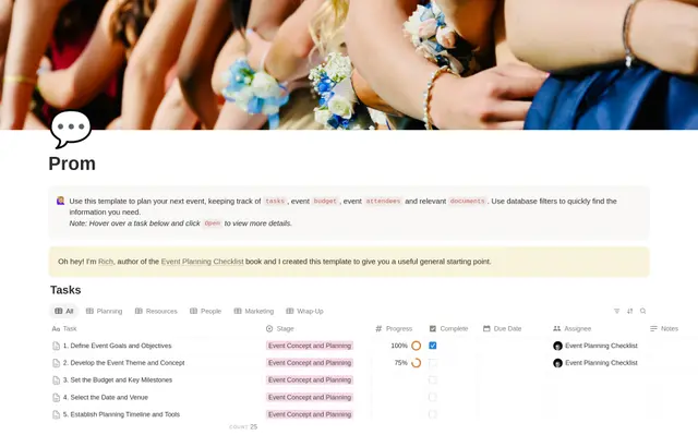 Prom Planning Checklist preview