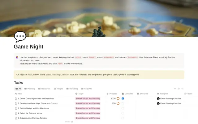 Game Night Planning Checklist preview