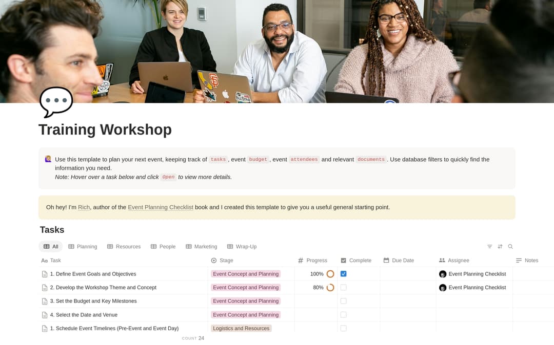 Training Workshop Planning Checklist preview