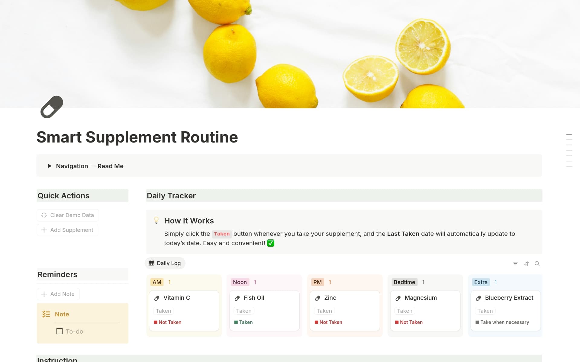 Smart Supplement Routine