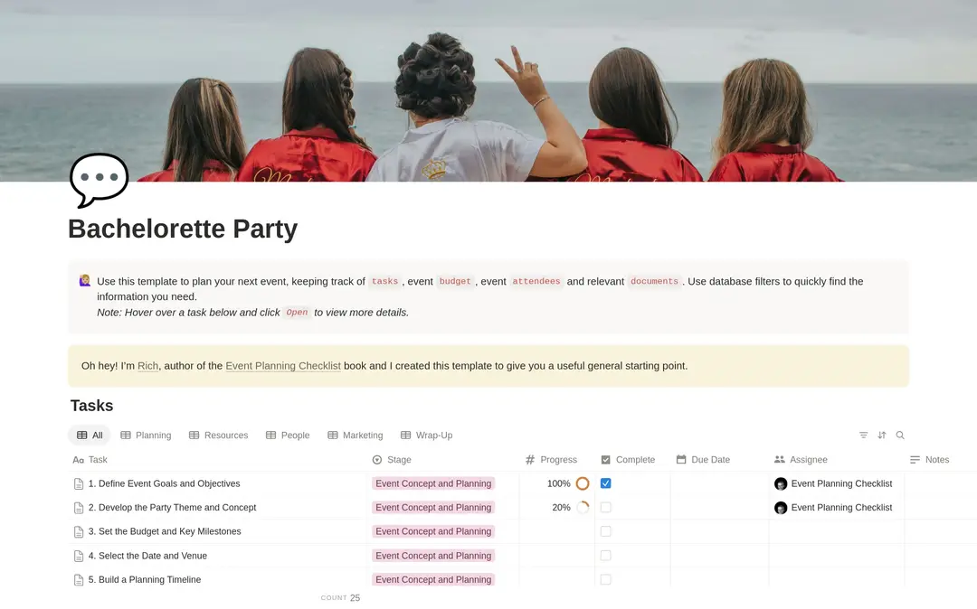 Bachelorette Party Planning Checklist preview