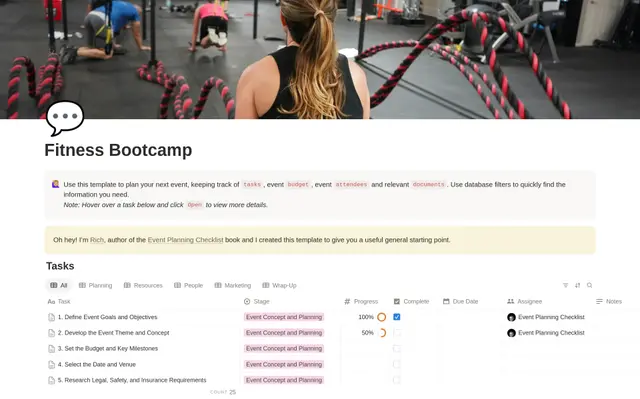 Fitness Bootcamp Planning Checklist preview