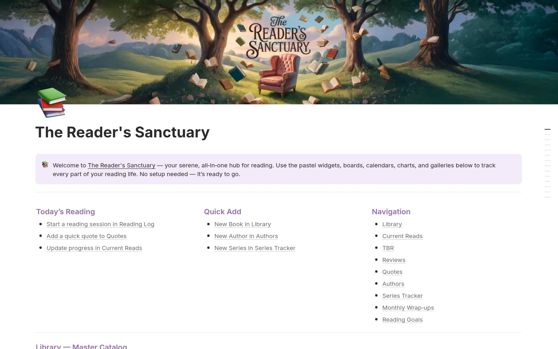 A template preview for Book Reading Tracker Log Journal