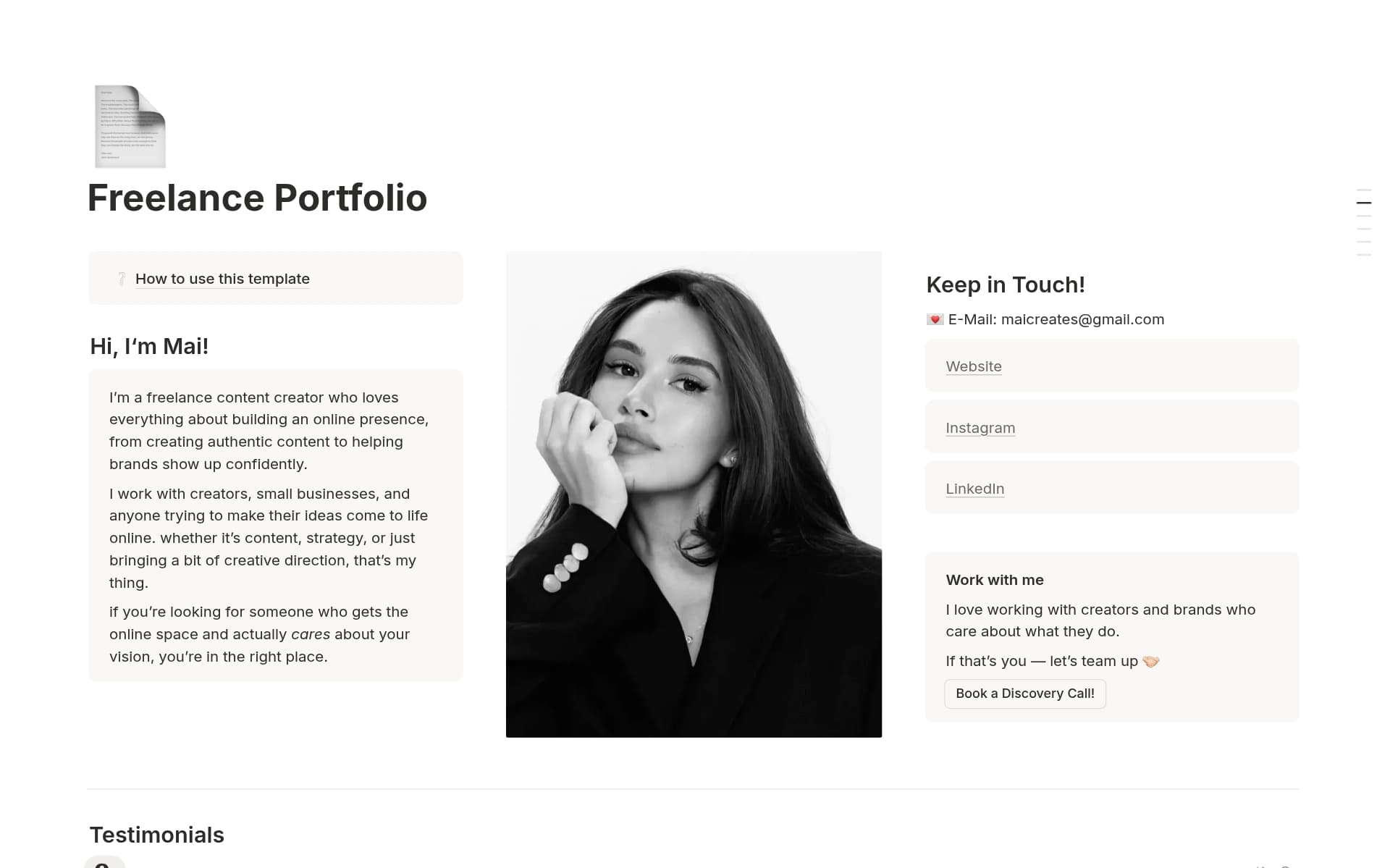 A template preview for Freelance Portfolio | Business Portfolio