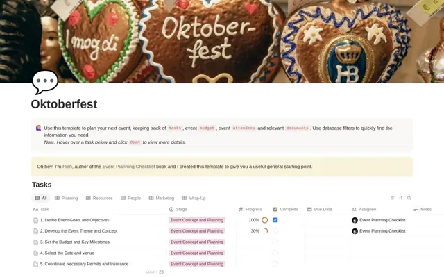 Oktoberfest Planning Checklist preview