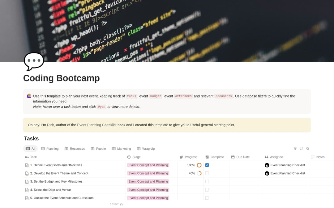 Coding Bootcamp Planning Checklist preview