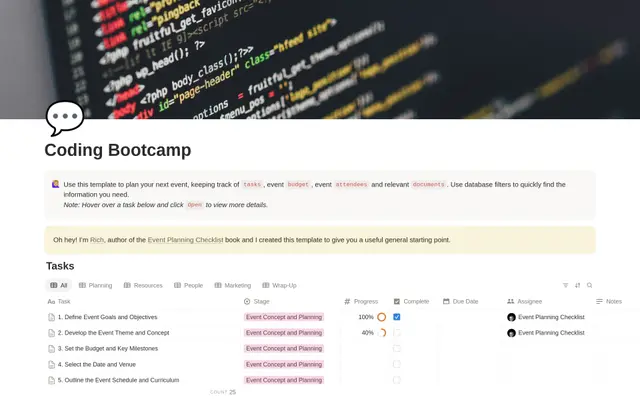 Coding Bootcamp Planning Checklist preview