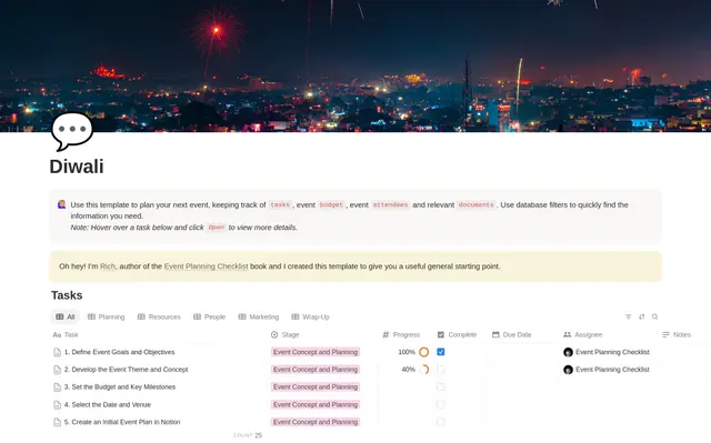 Diwali Planning Checklist preview