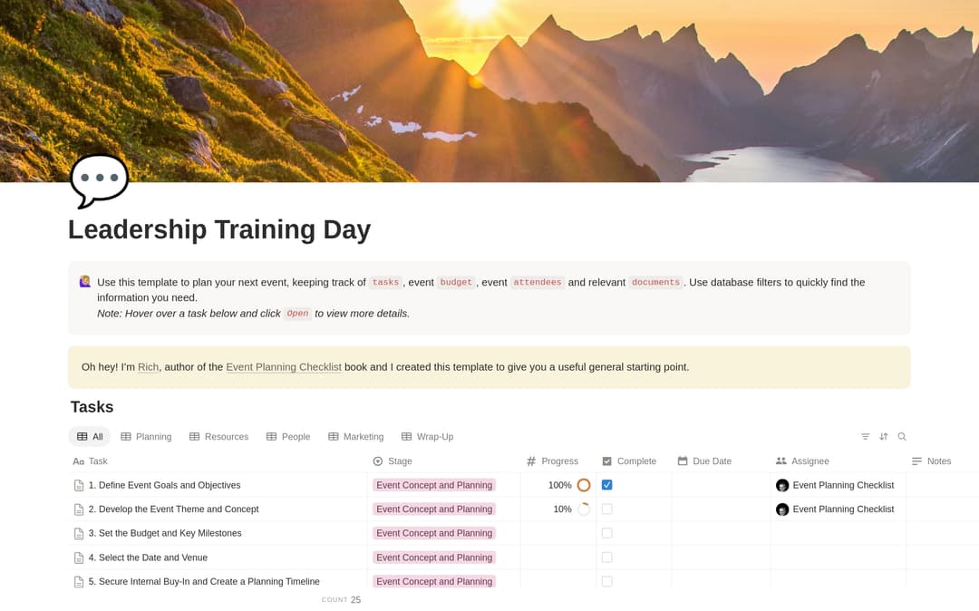 Leadership Training Day Planning Checklist preview