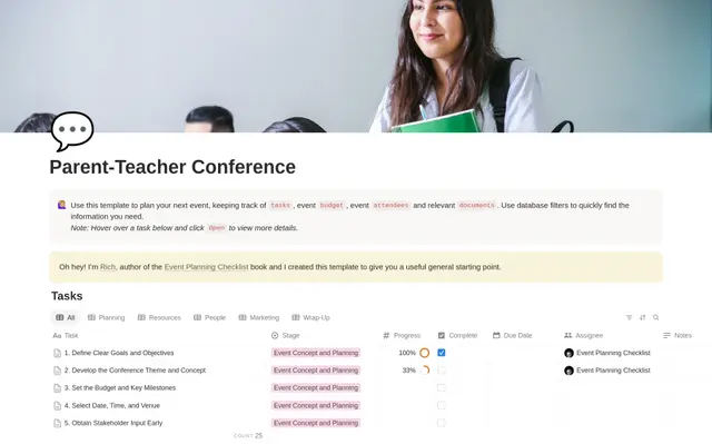 Parent-Teacher Conference Planning Checklist preview