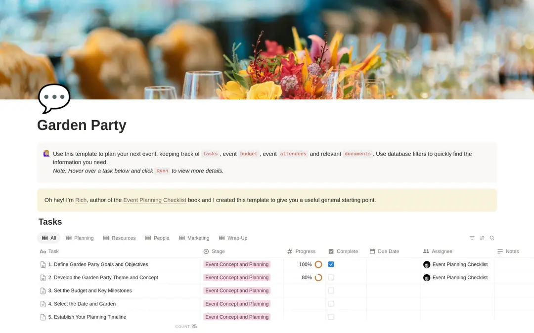 Garden Party Planning Checklist preview