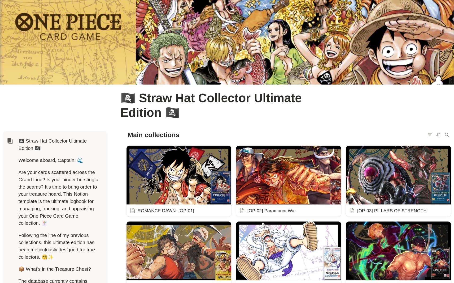 one piece card game collection tracker One Piece TCG Collection Tracker - Excel & Google Sheets (digital Download)