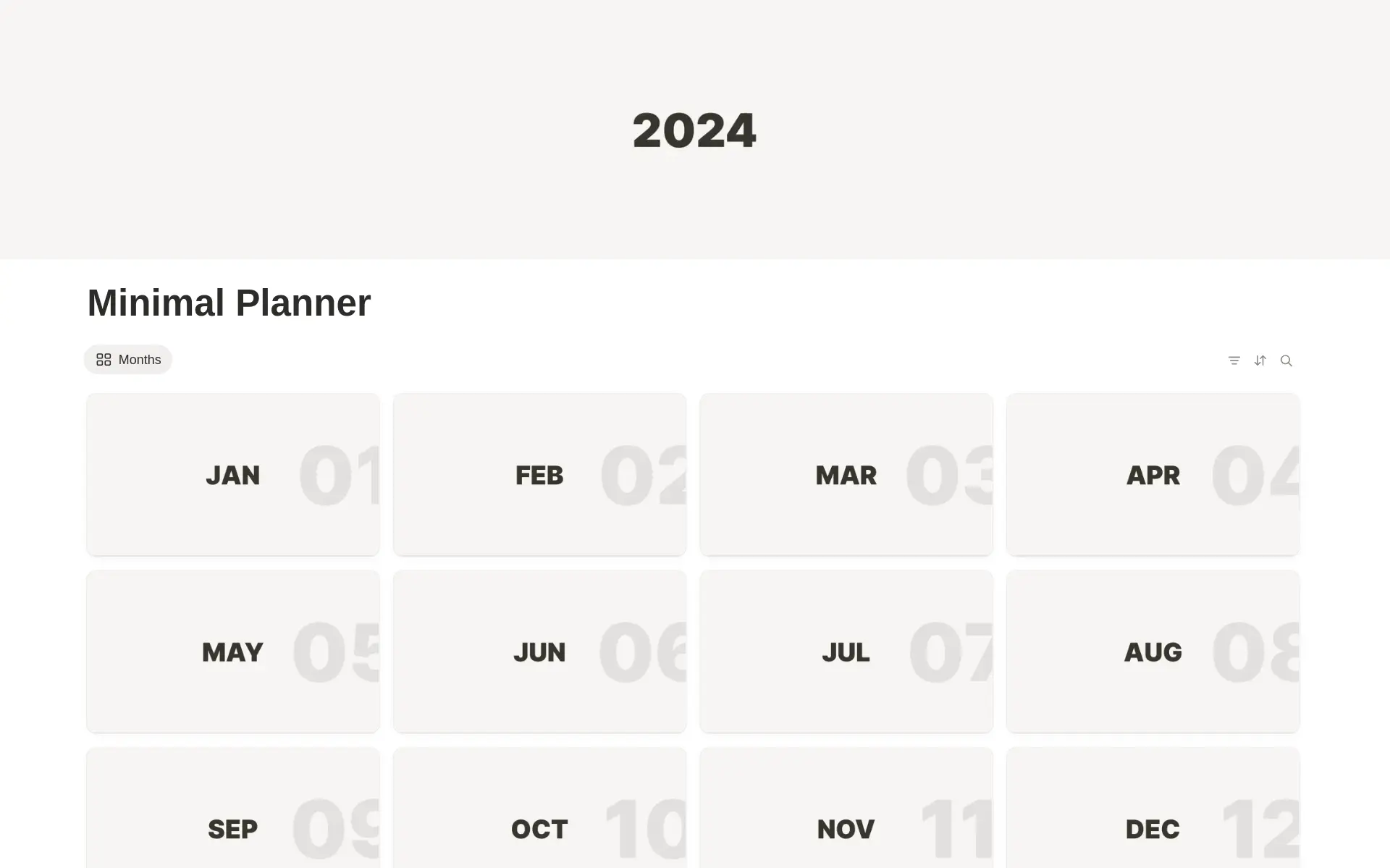 Monthly Planner template preview