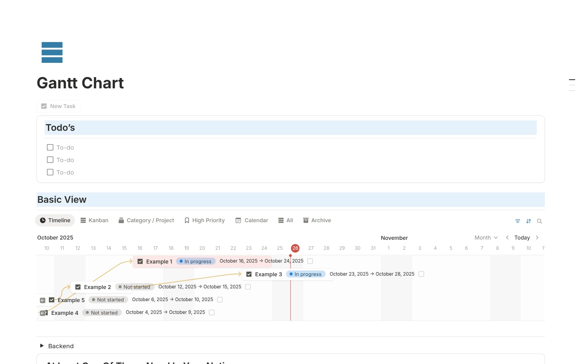 A template preview for Gantt Chart