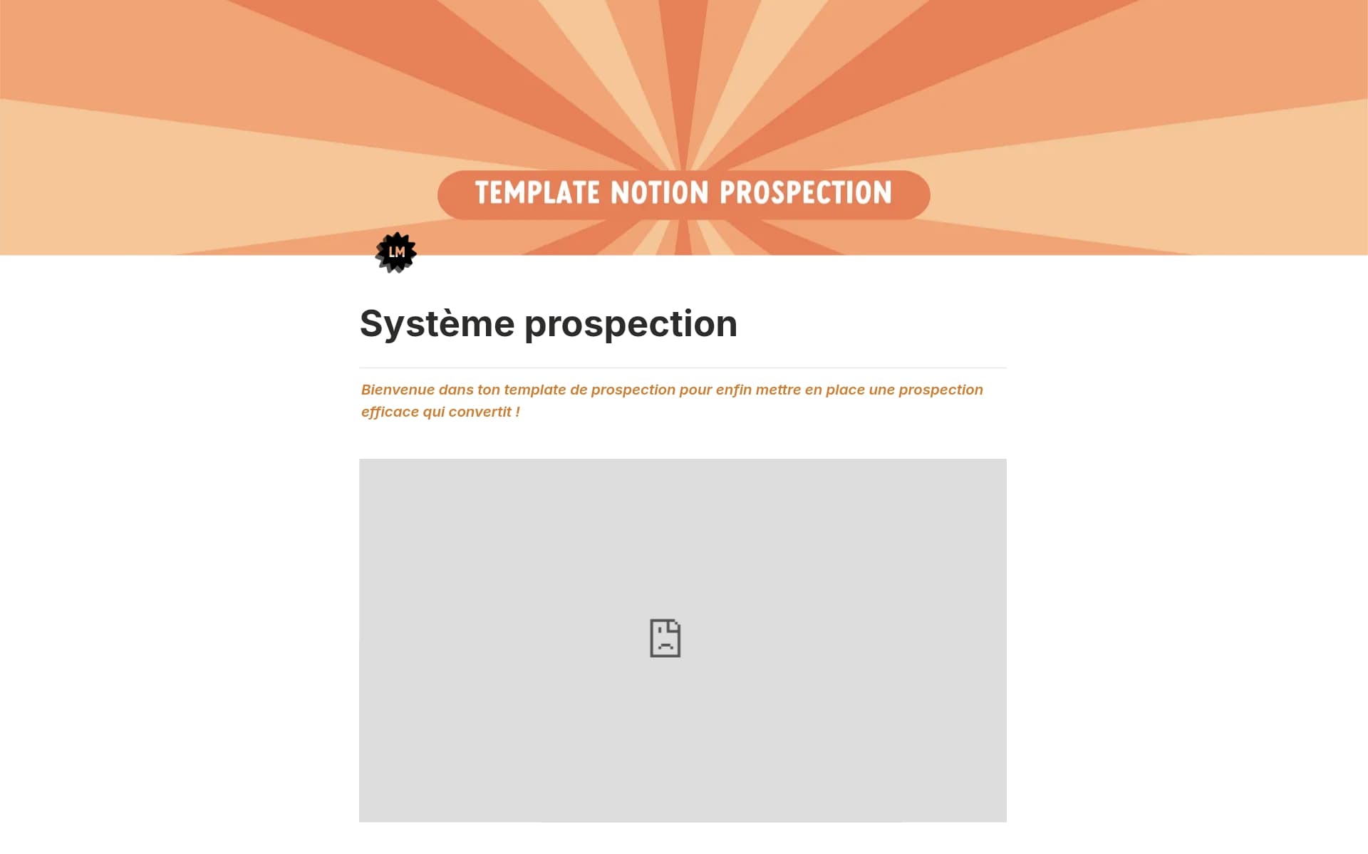 Aperçu du modèle de Systeme de prospection pour les freelances