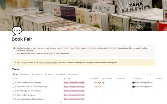 Book Fair Planning Checklist preview