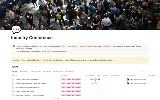 Industry Conference Planning Checklist preview