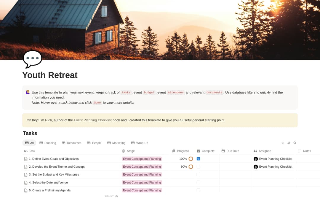 Youth Retreat Planning Checklist preview