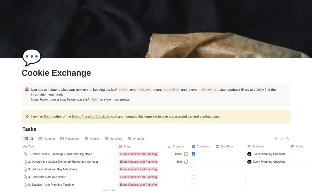 Cookie Exchange Planning Checklist preview