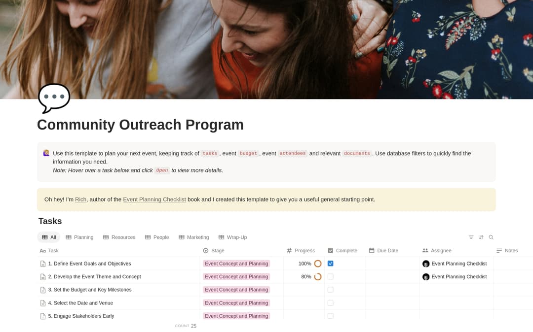Community Outreach Program Planning Checklist preview