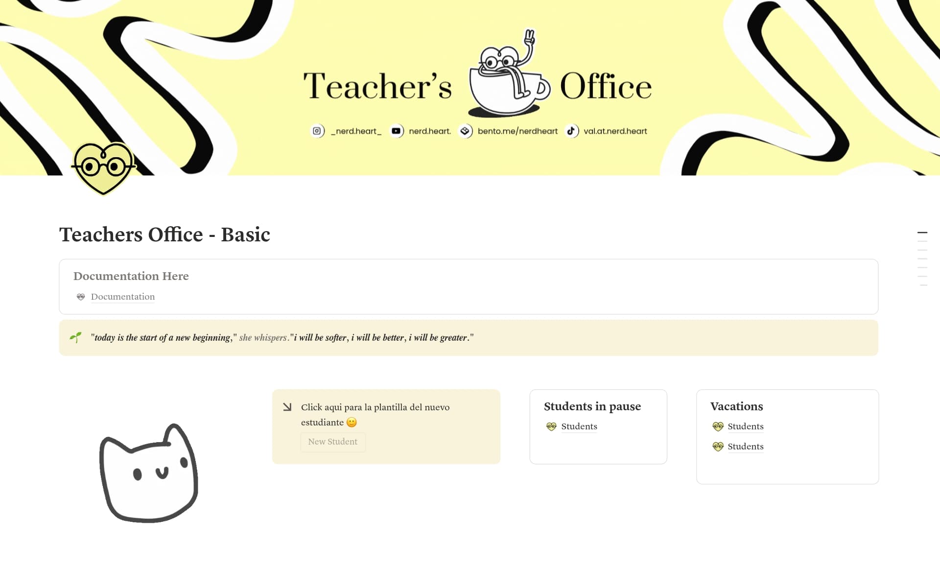 A template preview for Teacher’s Office