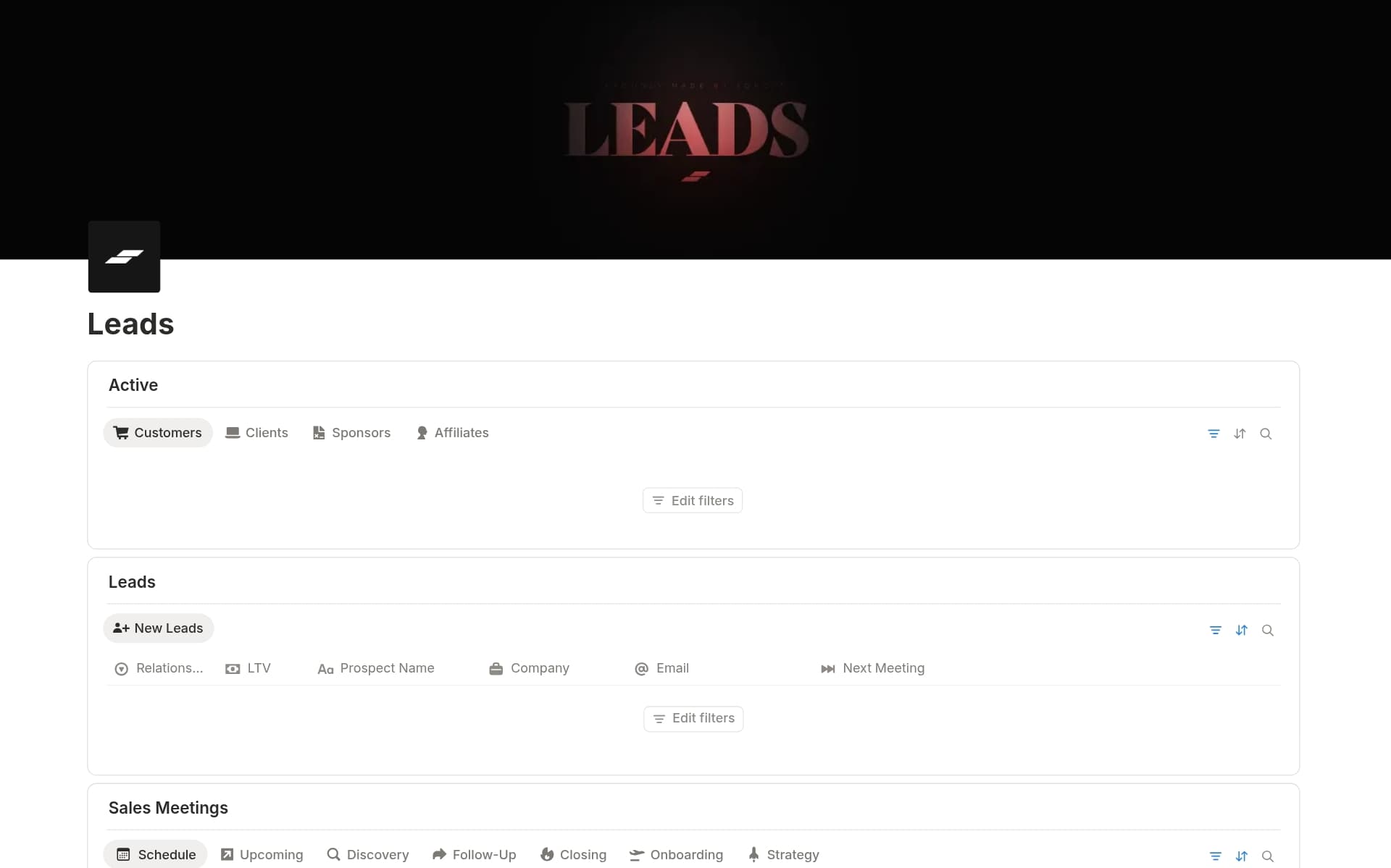 Organize and manage potential customers.