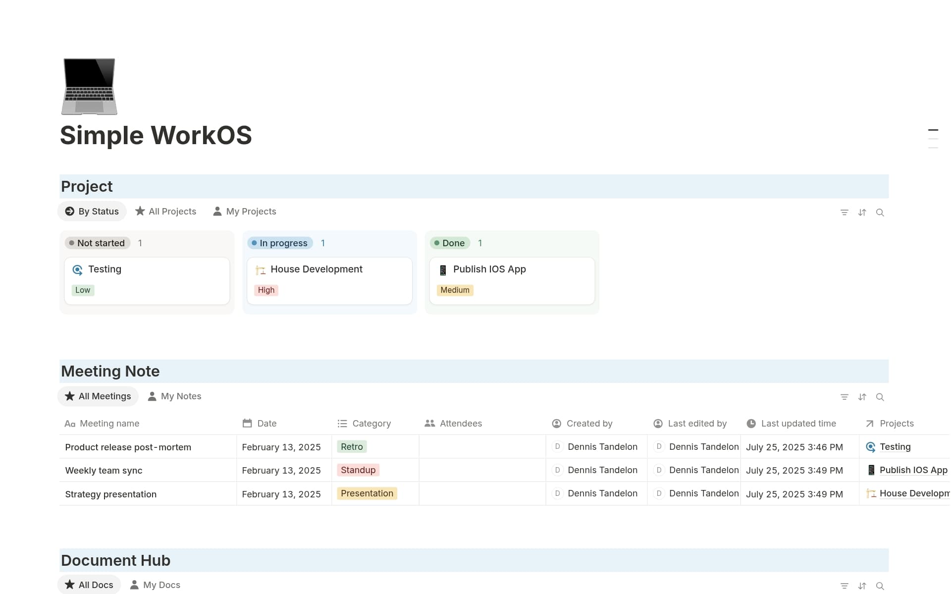 A template preview for Simple WorkOS
