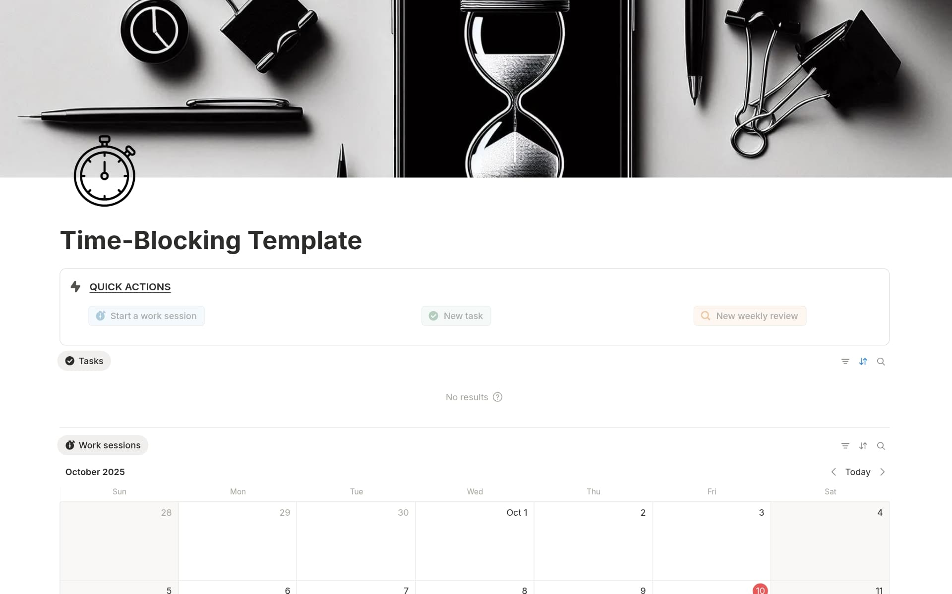 A template preview for Focus Helper