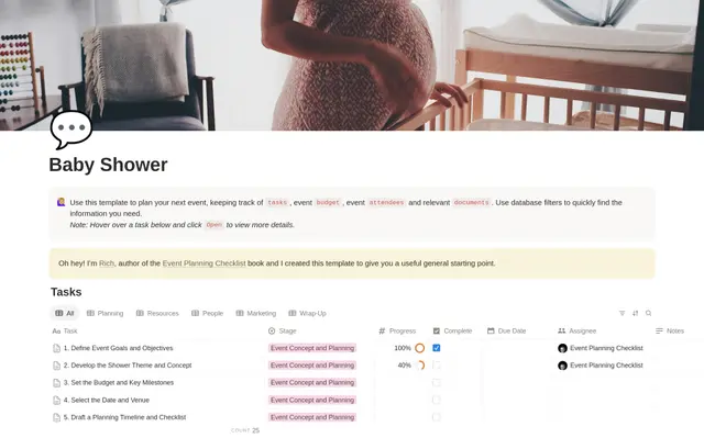 Baby Shower Planning Checklist preview