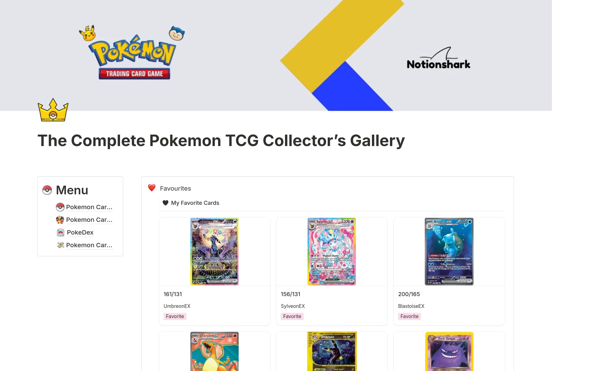 The Ultimate Pokemon Card Collector Template by Notionshark | Notion Marketplace The Ultimate Pokemon Card Collector Template by Notionshark | Notion Marketplace