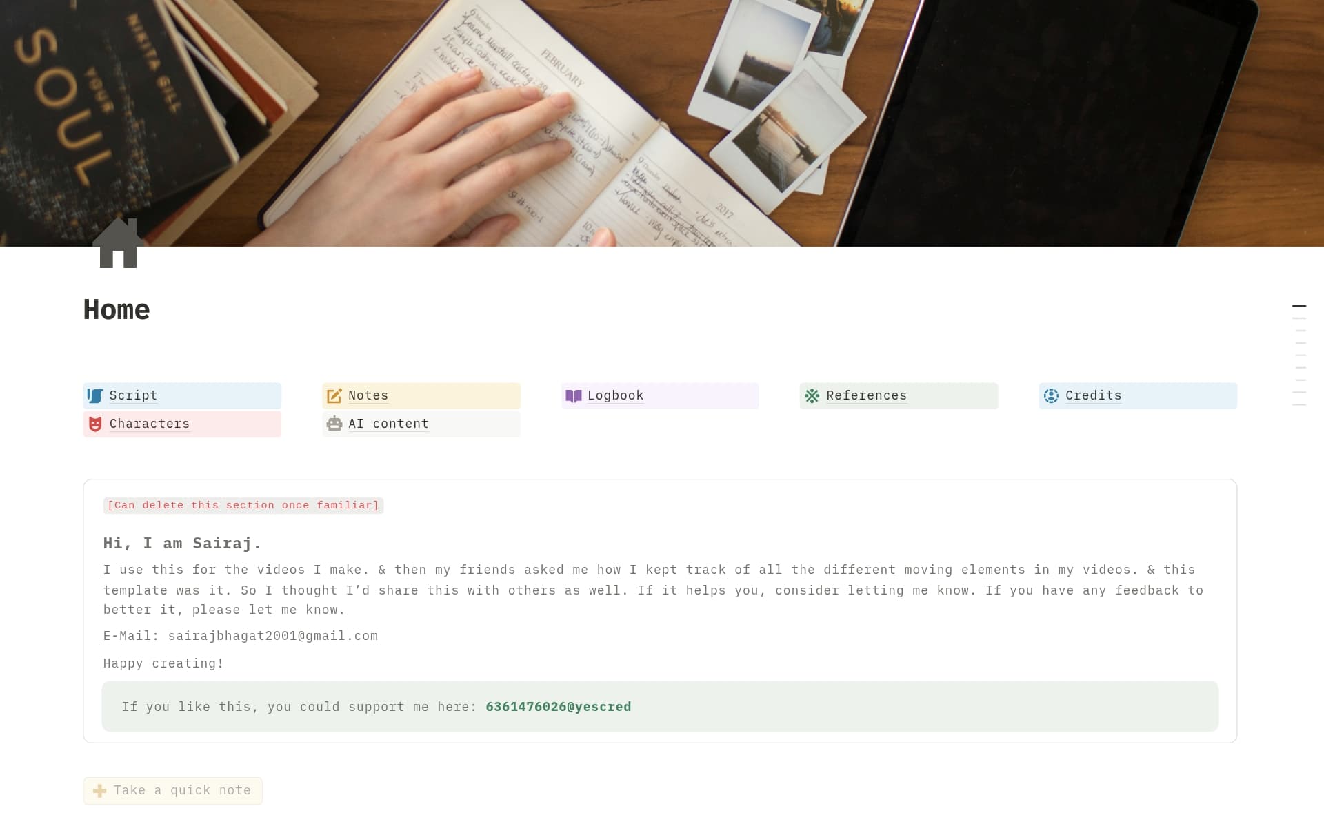 Uma prévia do modelo para Screenwriting for videos, short-films, documentaries