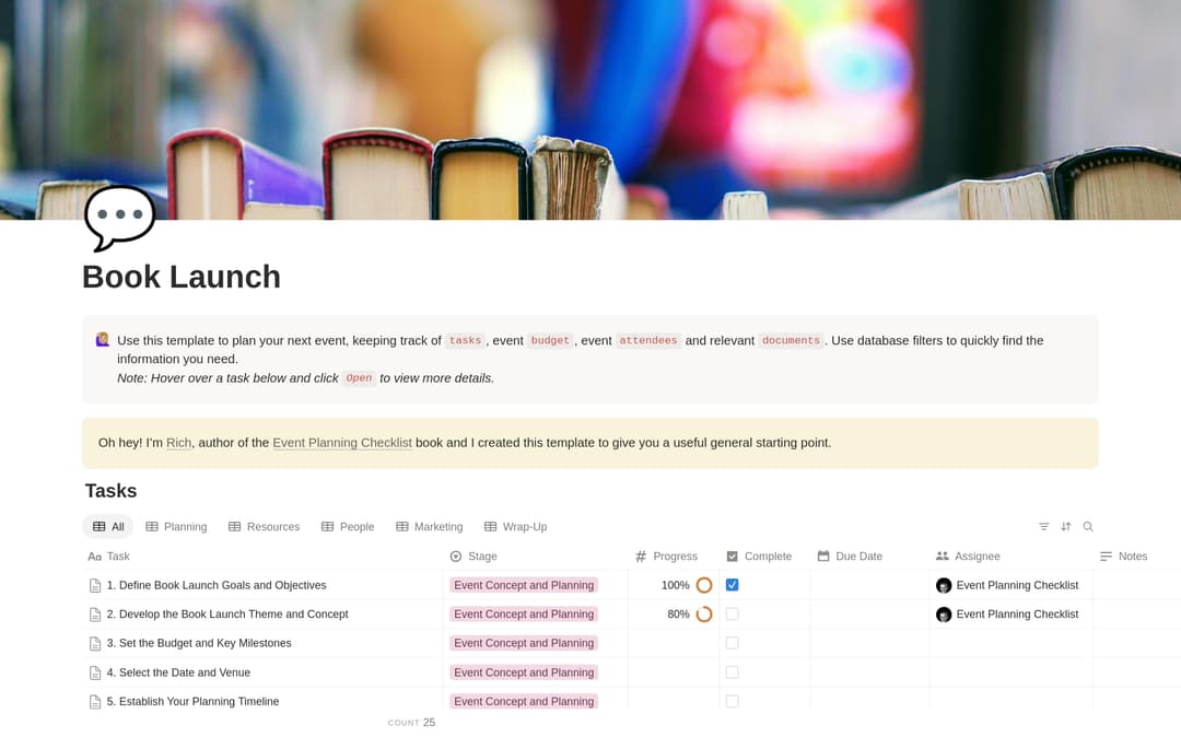 Book Launch Planning Checklist preview