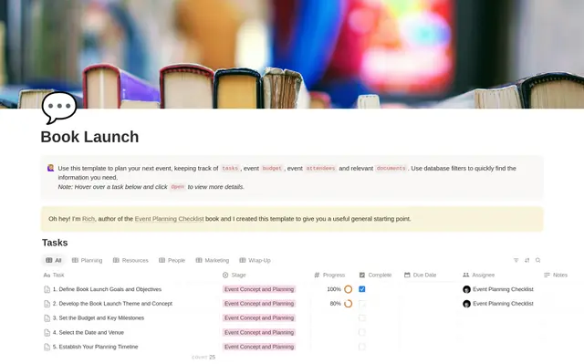 Book Launch Planning Checklist preview