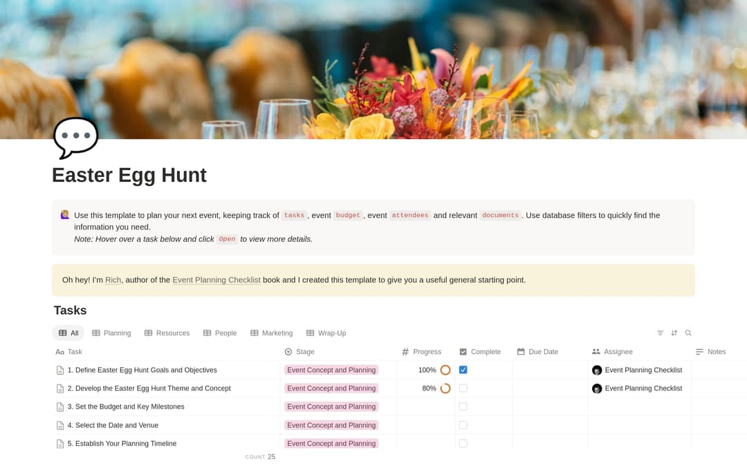 Easter Egg Hunt Planning Checklist preview