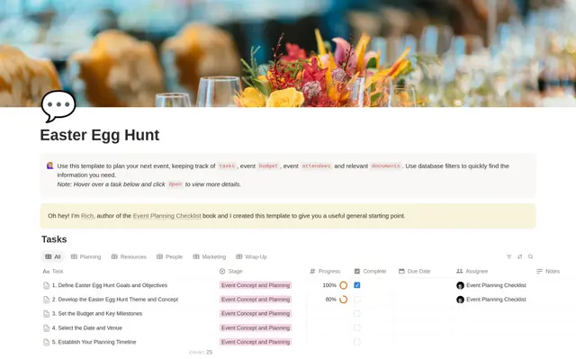 Easter Egg Hunt Planning Checklist preview