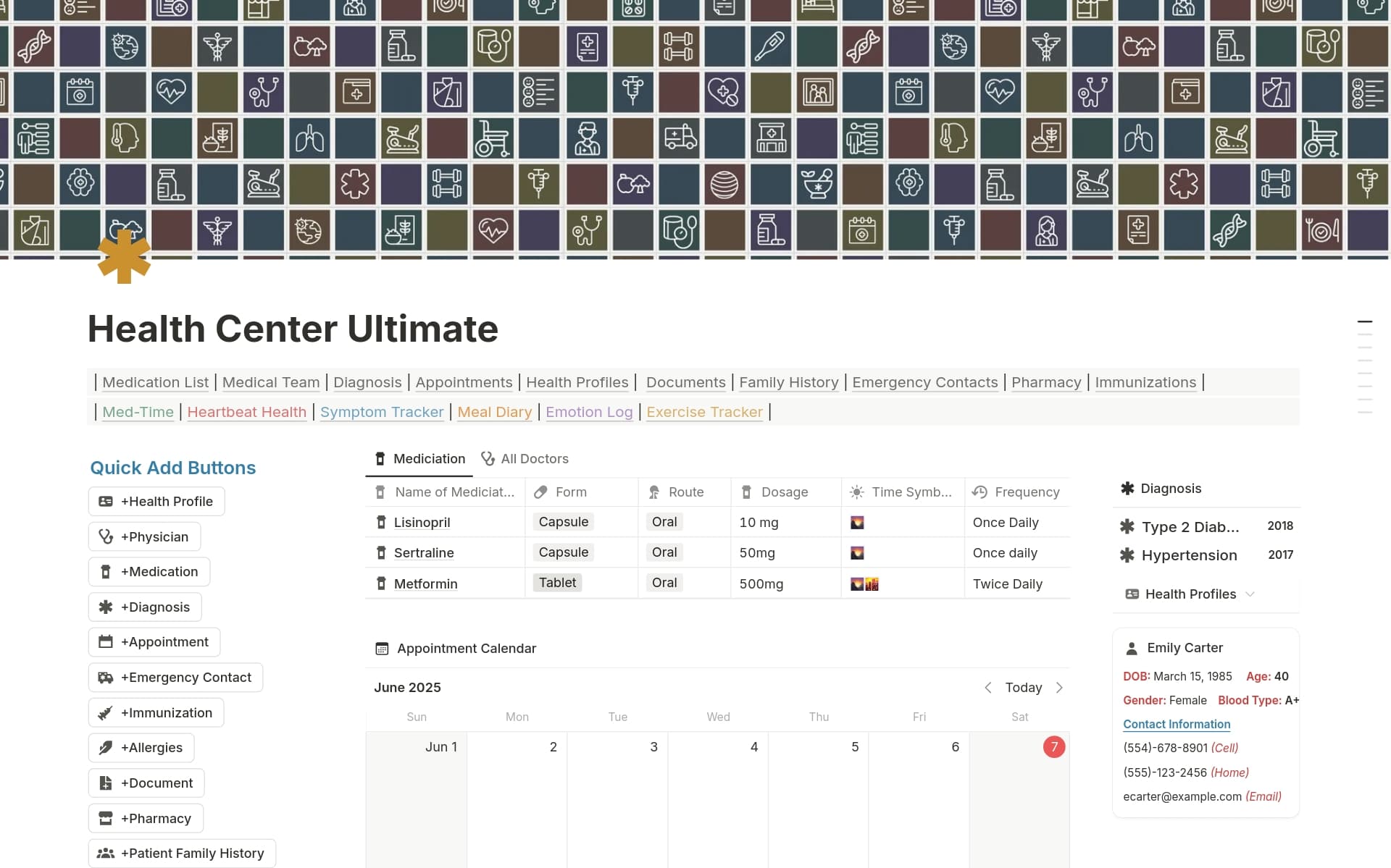 A template preview for Health Center Ultimate
