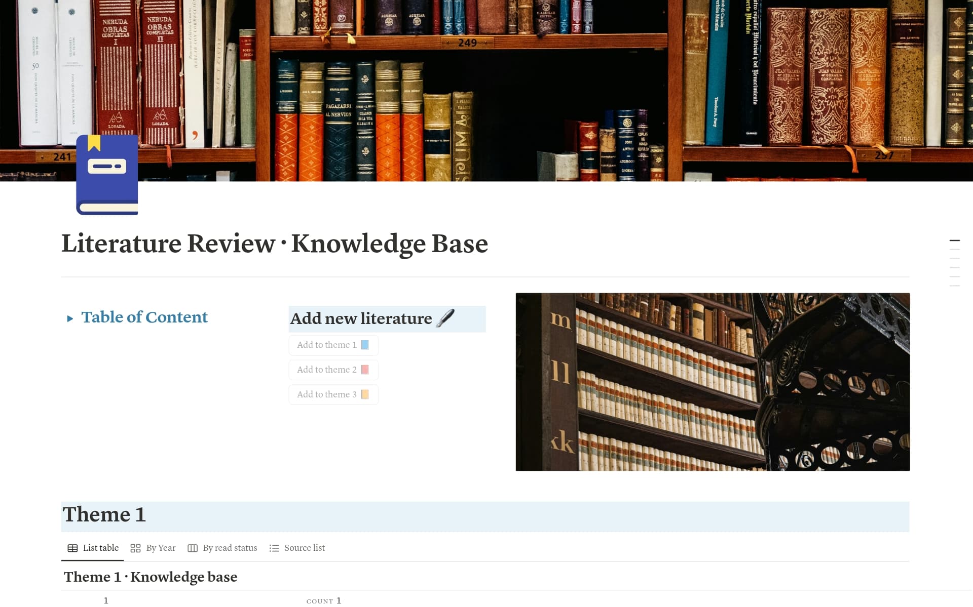A template preview for Literature Review & Research Paper Organizer