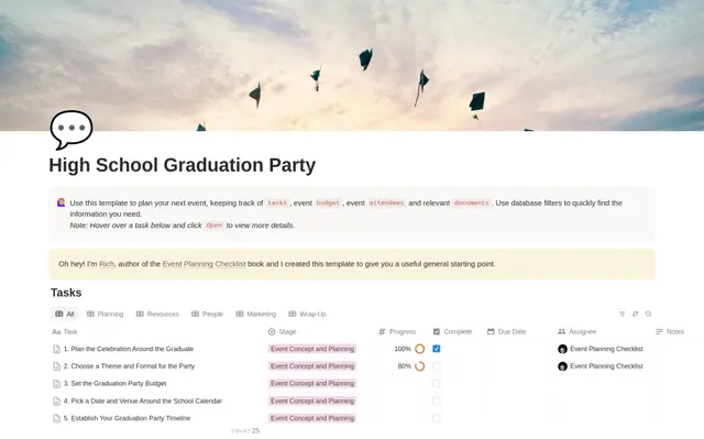High School Graduation Party Planning Checklist preview
