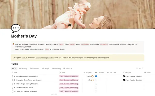 Mother’s Day Planning Checklist preview