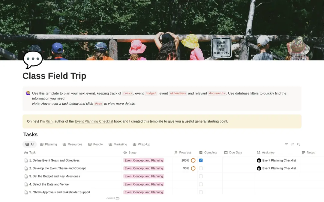 Class Field Trip Planning Checklist preview