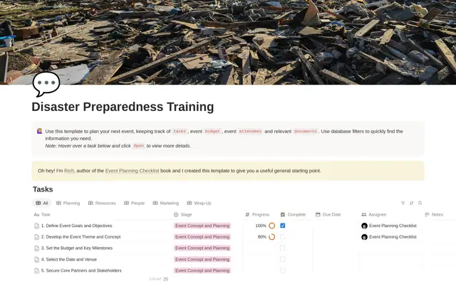 Disaster Preparedness Training Planning Checklist preview