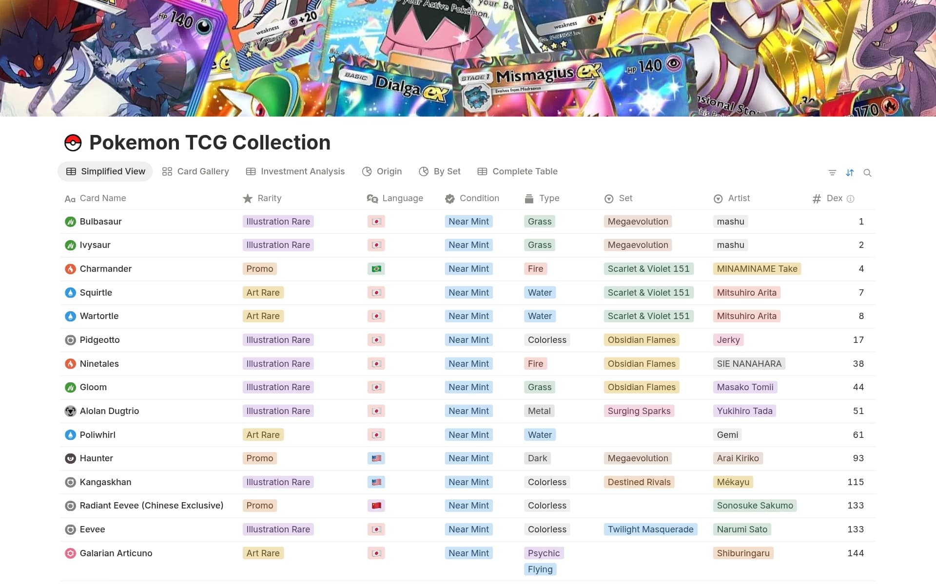 Pokemon TCG Collection DB (BRL to USD) Template | Notion Marketplace Pokemon TCG Collection DB (BRL to USD) Template | Notion Marketplace