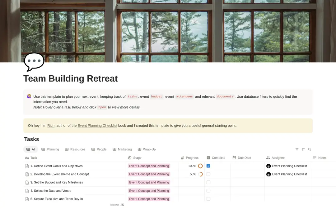Team Building Retreat Planning Checklist preview